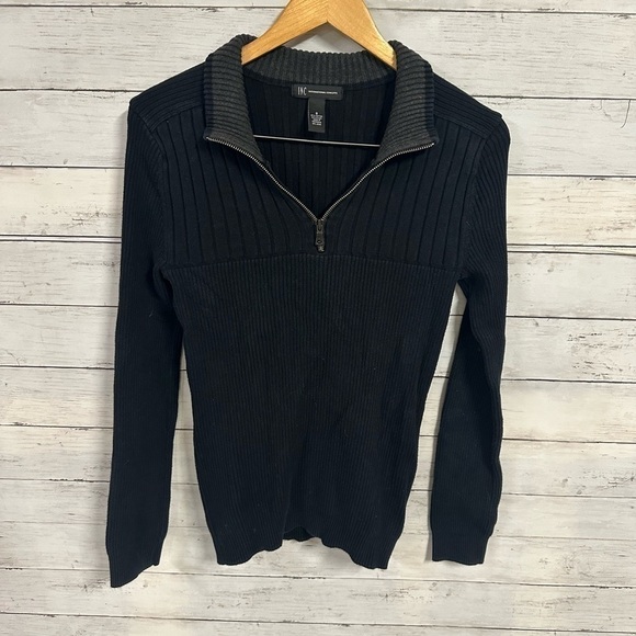 INC International Concepts Other - INC Knitted Black 1/4 zip up Sweater Size Small